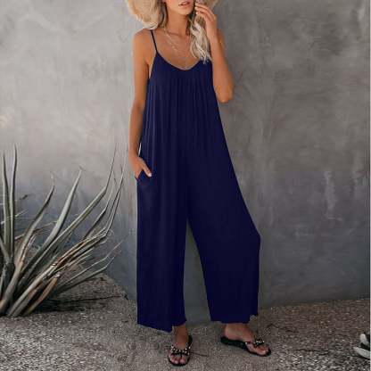 Ultimate Flowy Wide leg Jumpsuit with Pockets-My Comfy Blouse