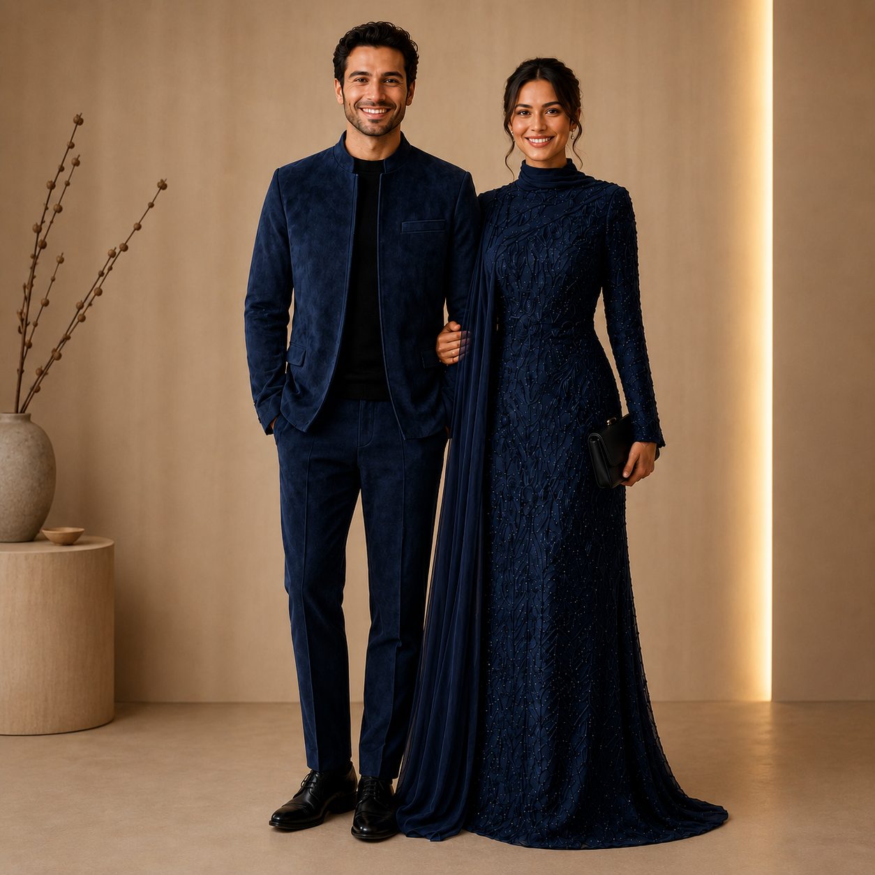 Matching Couple Wedding Outfit Set For Men and Women