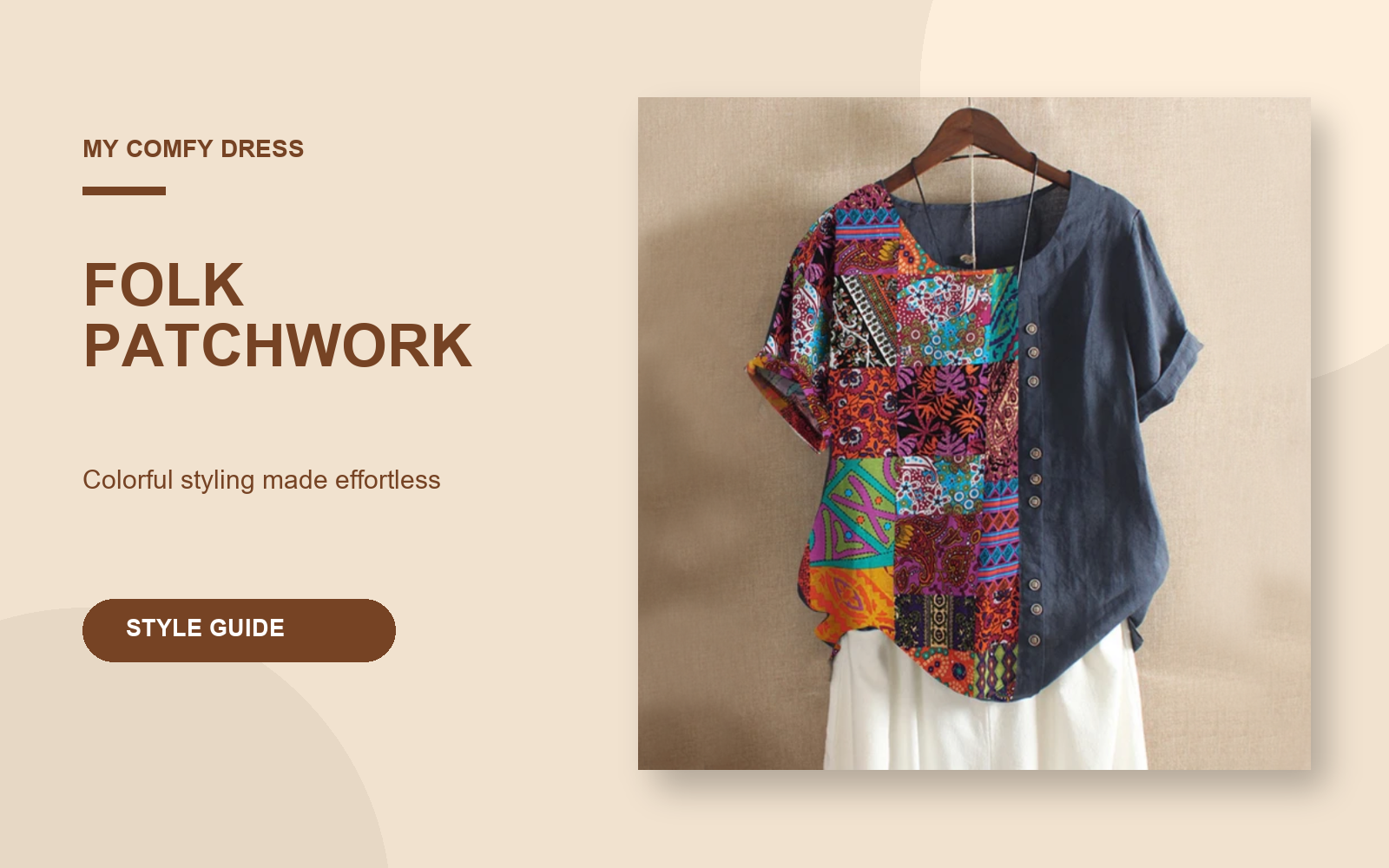 Folk patchwork blouse styling guide cover