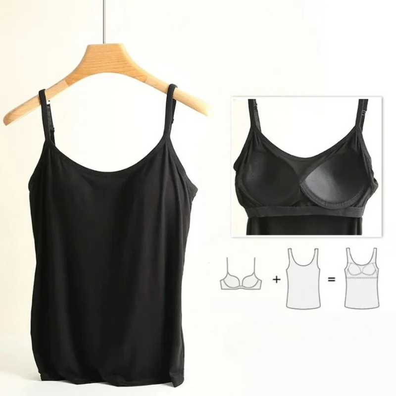 Designed Bra Tank Top  For Comfort and Support in One Piece-My Comfy Blouse