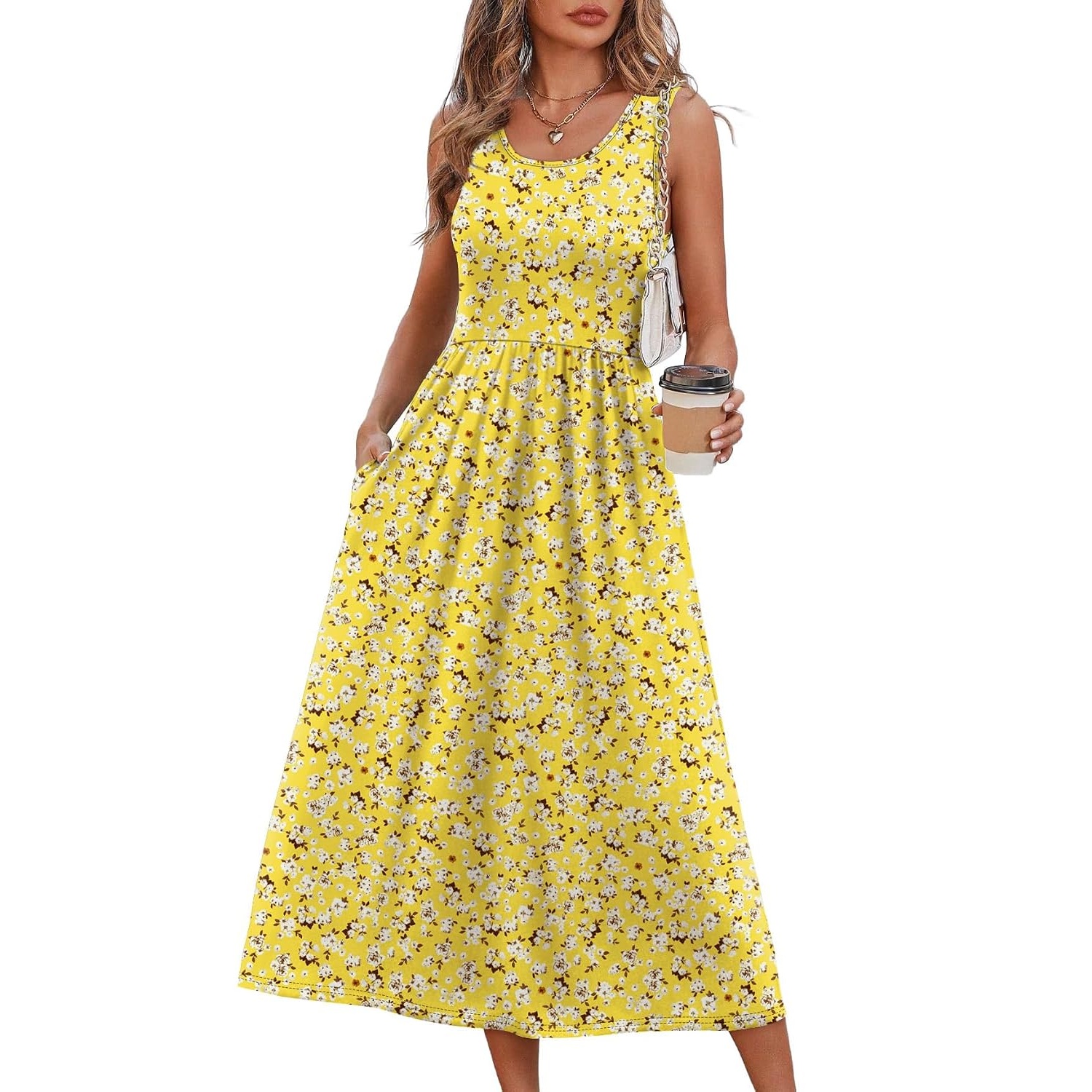 Casual Summer Midi Dress With Pockets For Women