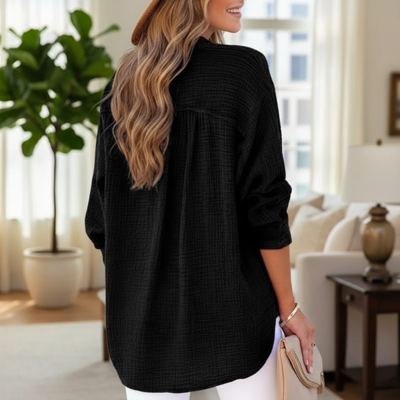 Casual Long Sleeve Oversized Shirt For Women