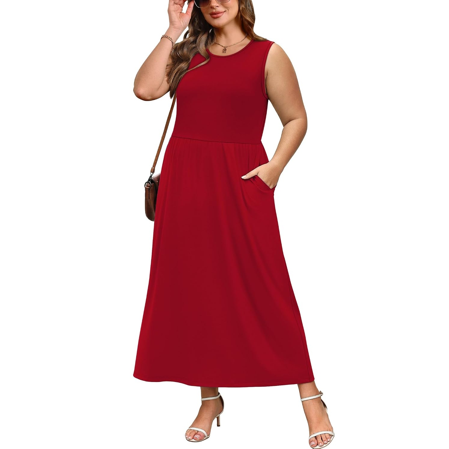 Casual Sleeveless Summer Flowy Maxi Dress For Women