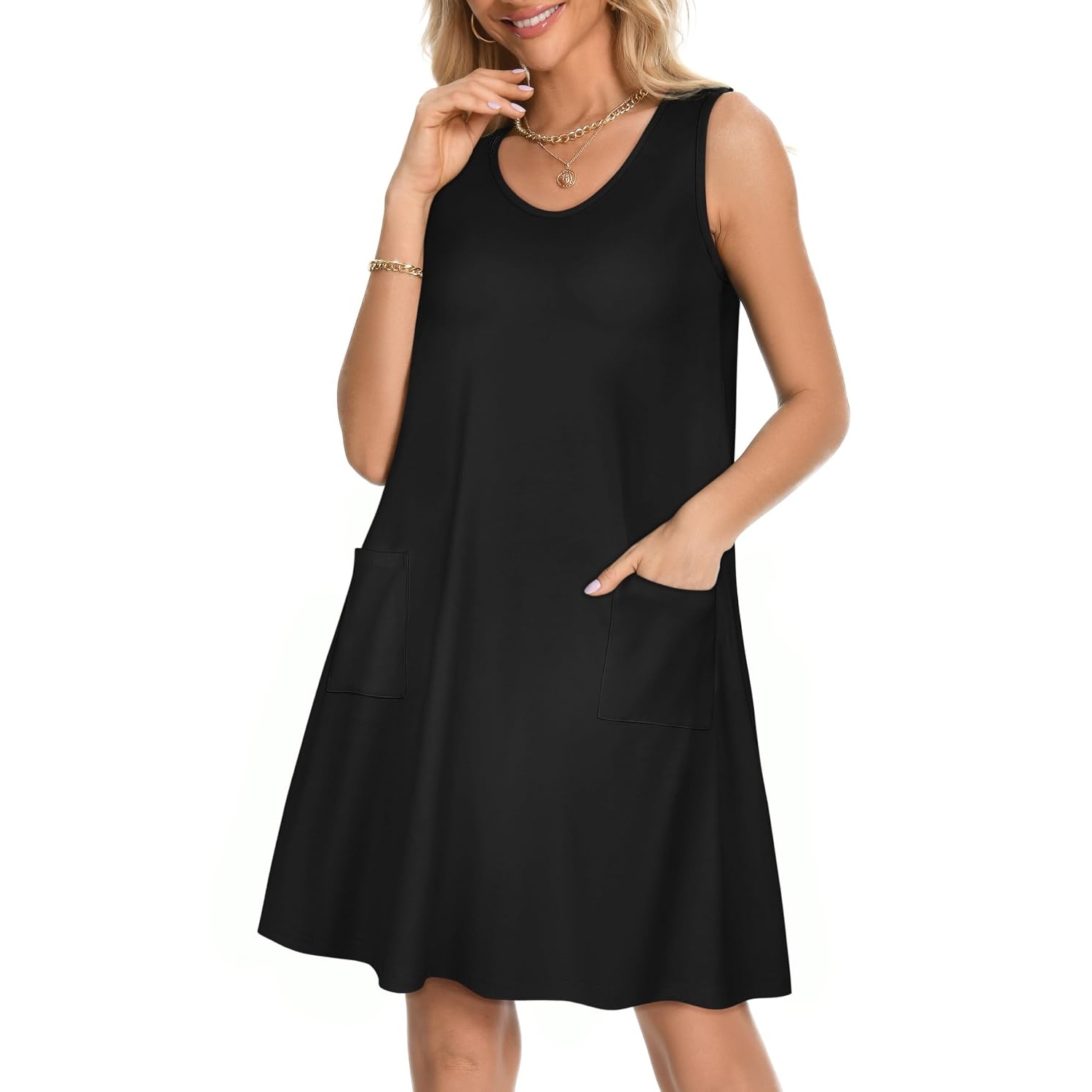 Casual Summer Loose Sleeveless Sundress For Women