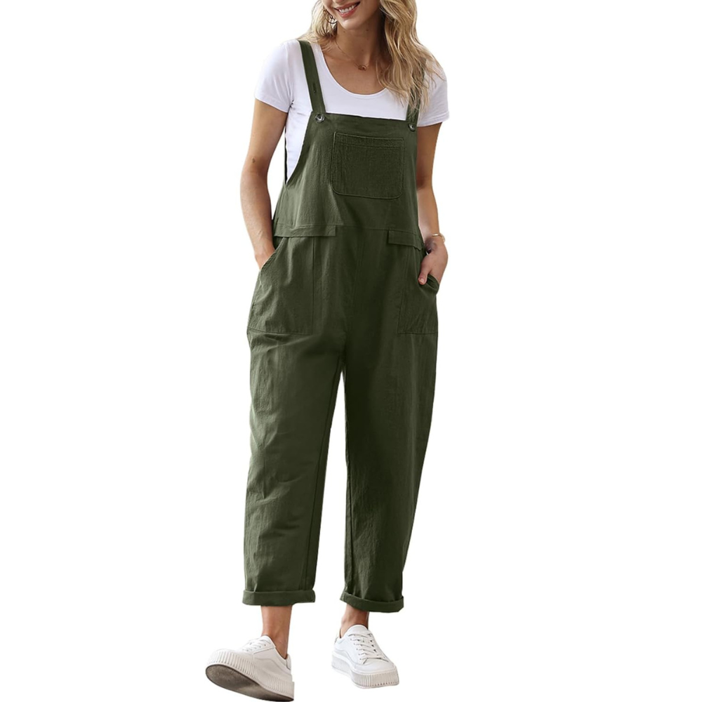 Loose And Cropped Wide Leg Rompers Fit For Women