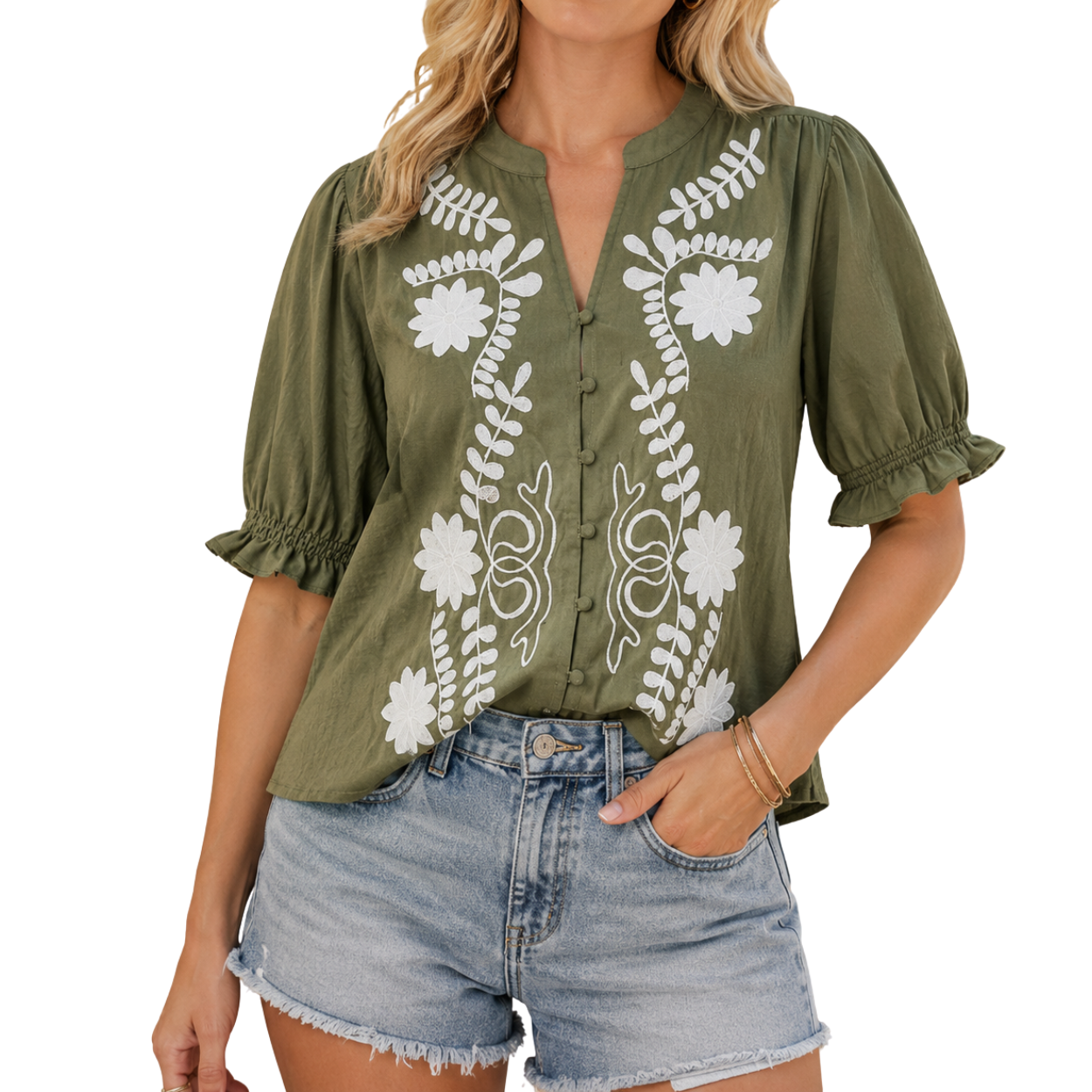 Casual Floral Printed  Boho Tops For Women