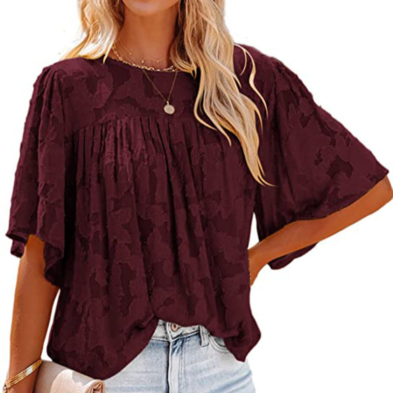 Horn Sleeve Doll Lace Blouse-My Comfy Blouse