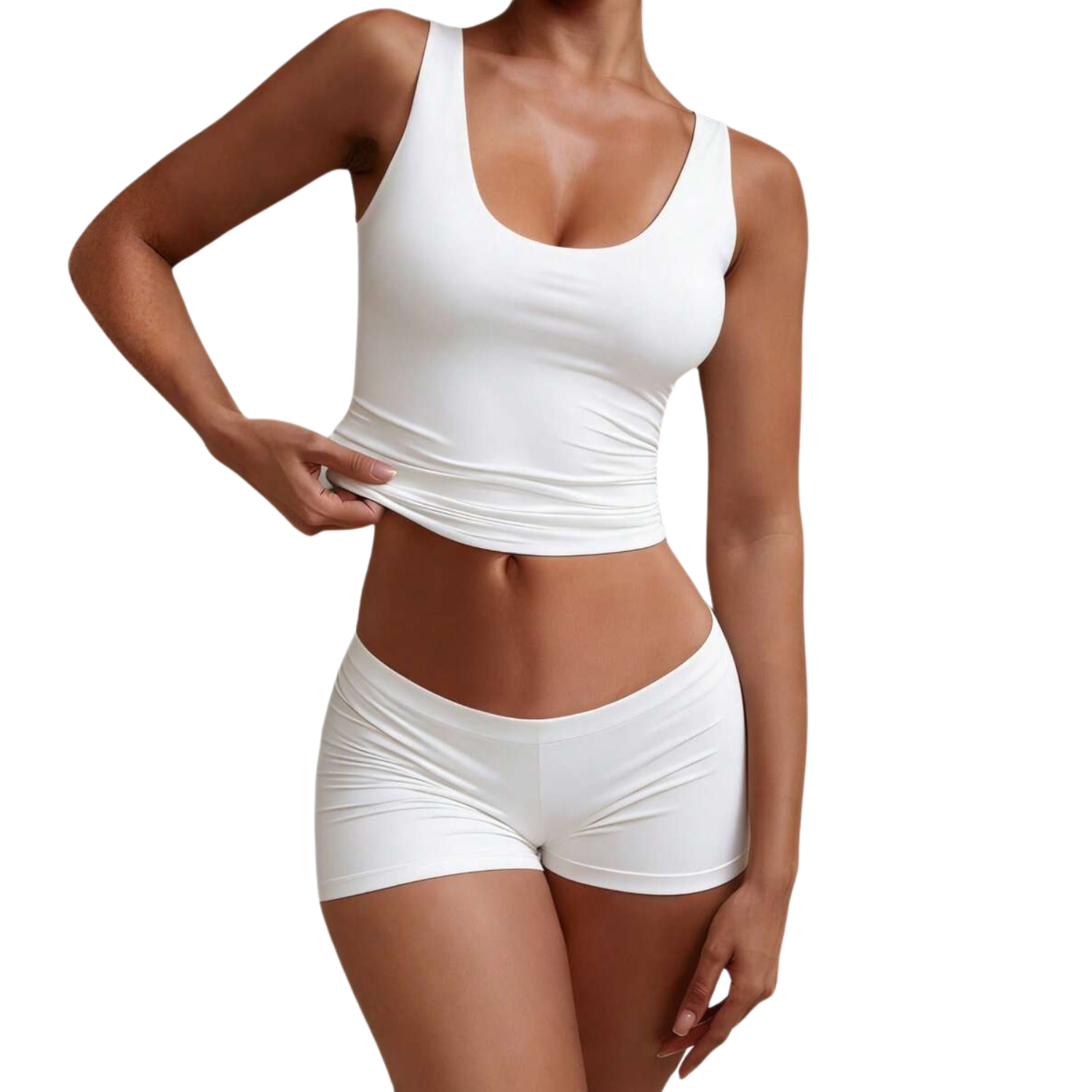 Casual Double Layer High Elasticity Sleeveless Tank Top For Women