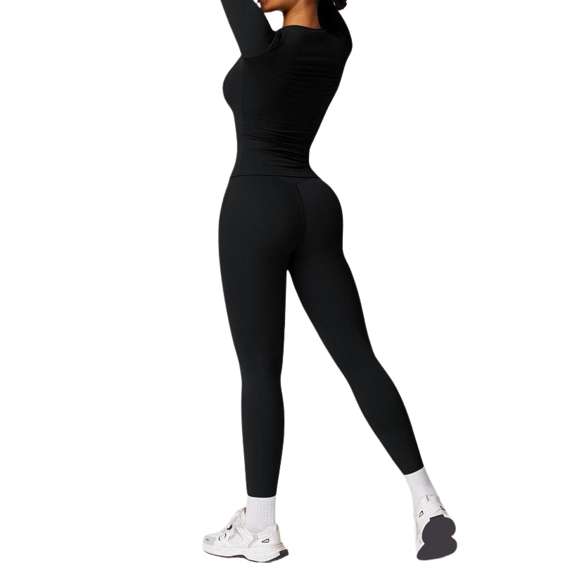 Long Sleeve Seamless Activewear Set-My Comfy Blouse