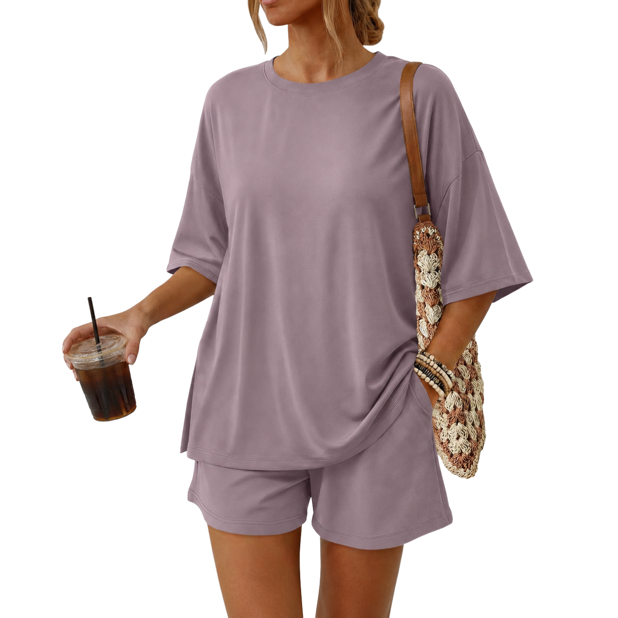 Casual Summer Lounge Set With Pockets For Women
