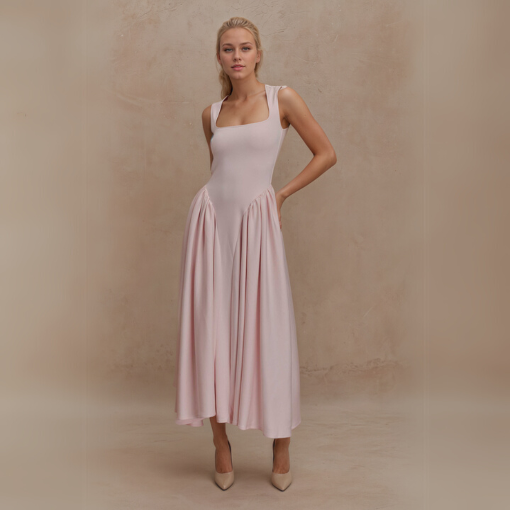 Scuba Jersey Midi Dress