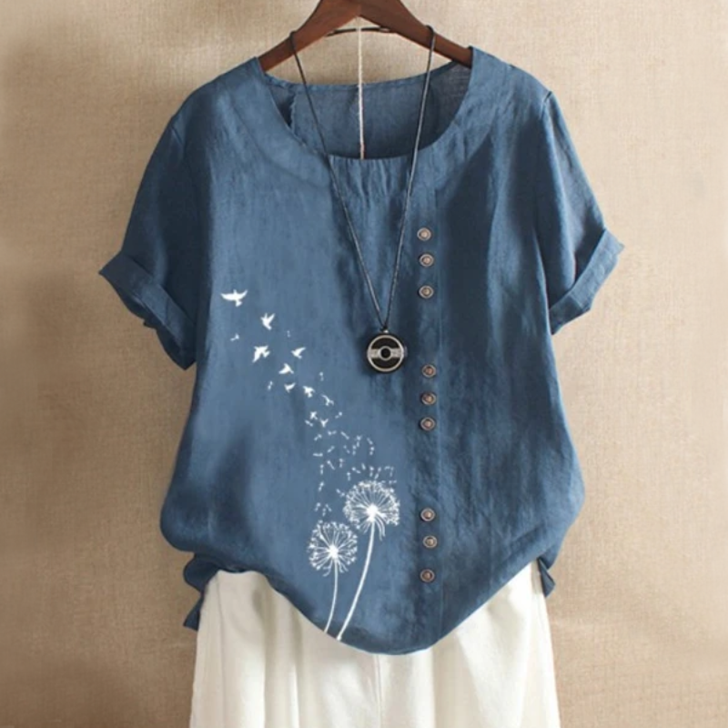 Wishing Flower Summer Blouse-My Comfy Blouse