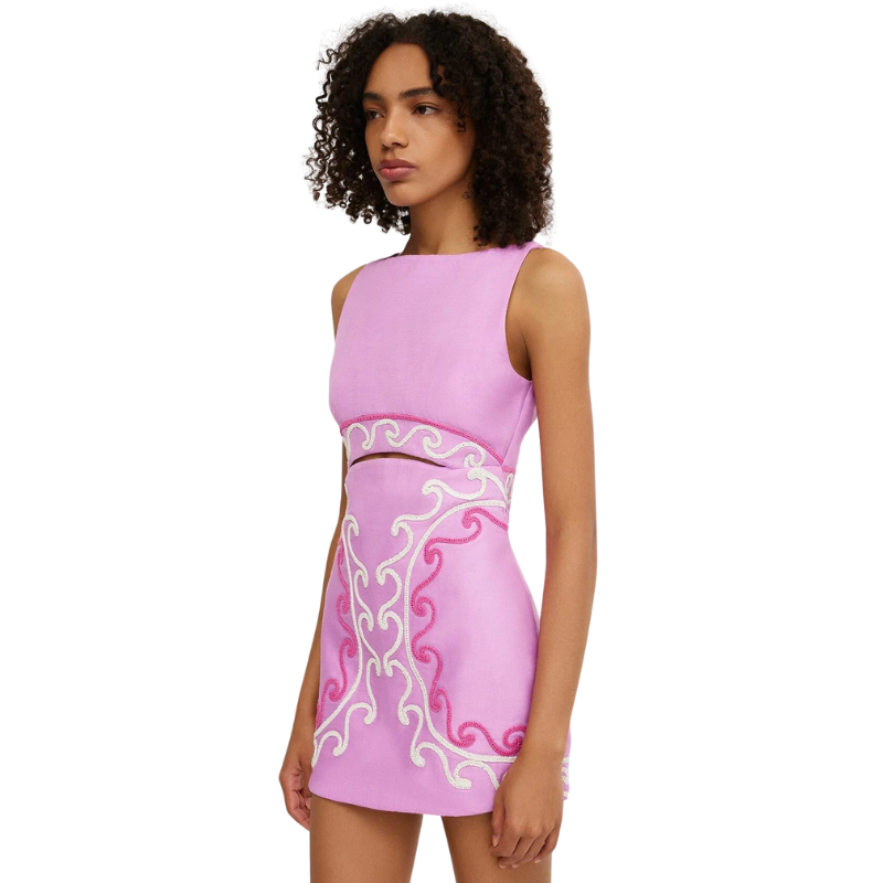 Embroidered Mini Dress-My Comfy Blouse