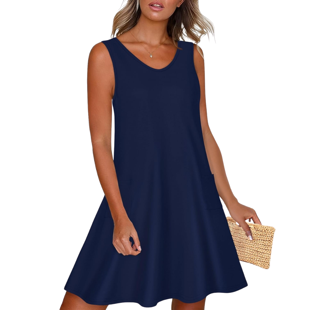 Casual Summer Loose Sleeveless Sundress For Women