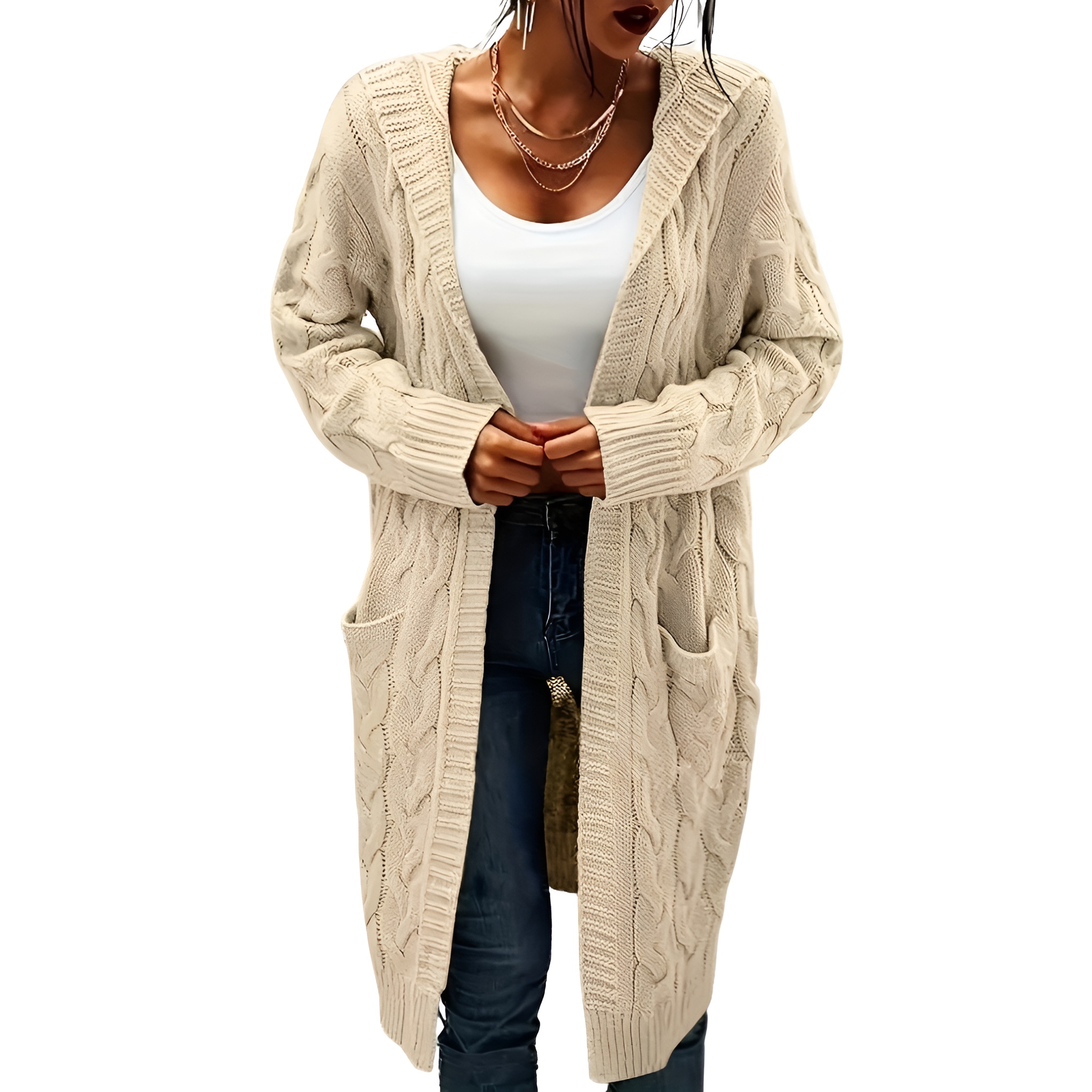 Casual Long Cardigan Knitwear For Women