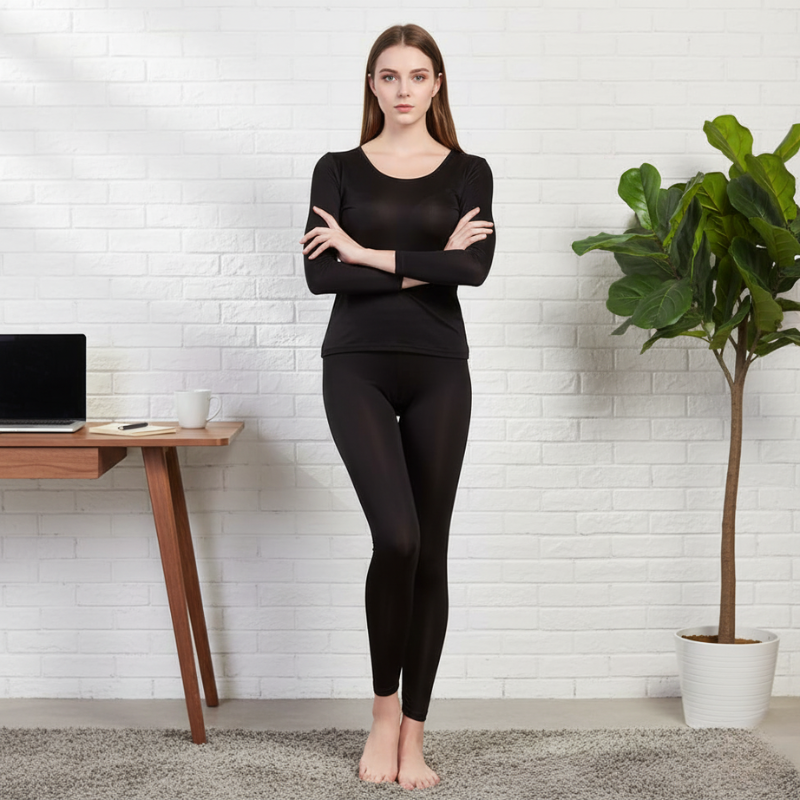 Mulberry Silk Long Johns Thermal Underwear Sets For Women-My Comfy Blouse