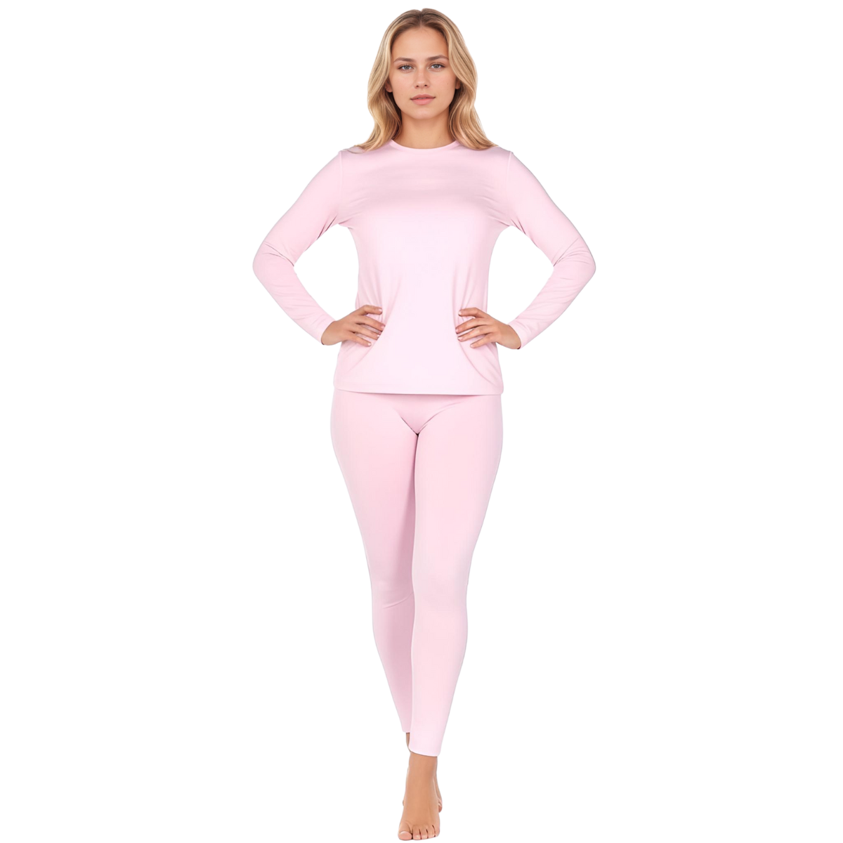 Thermal Fleece Lined Base Layer Underwear Pajama Set For Women-My Comfy Blouse