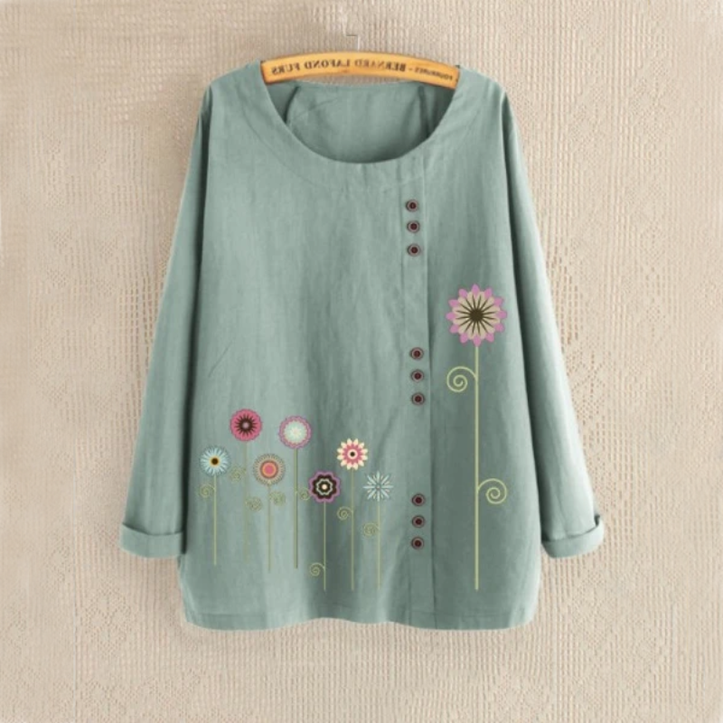 Flower Garden Summer Blouse-My Comfy Blouse