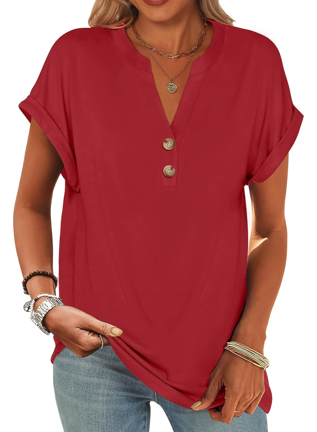 Casual Short Sleeve Loose Fit Summer Tops-My Comfy Blouse