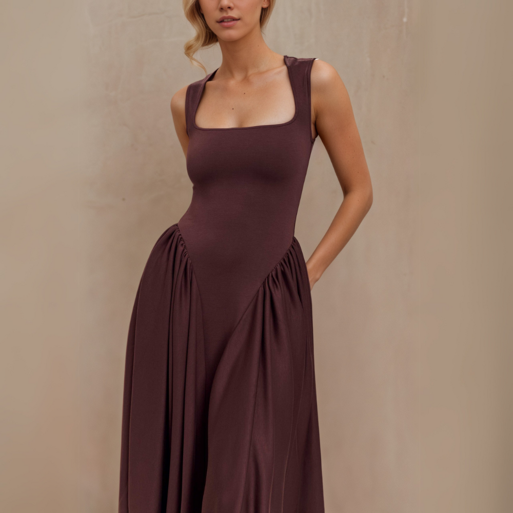 Scuba Jersey Midi Dress