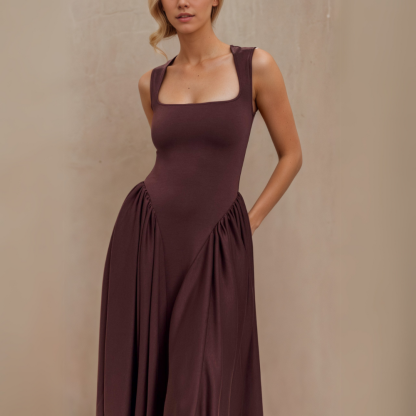 Scuba Jersey Midi Dress