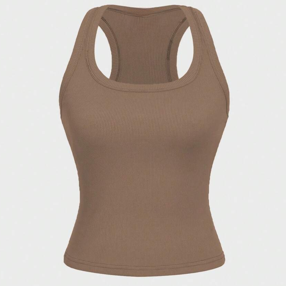 Casual Versatile Sleeveless Fit Square Crop Top For Women