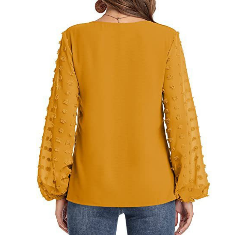 Long Dots Sleeves Blouse-My Comfy Blouse