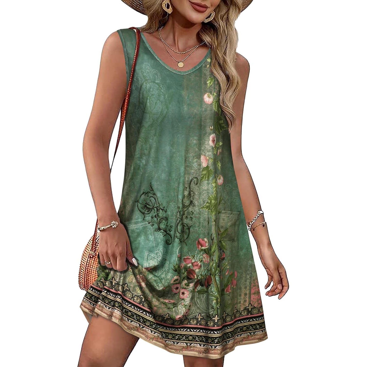 Casual Summer Loose Sleeveless Sundress For Women