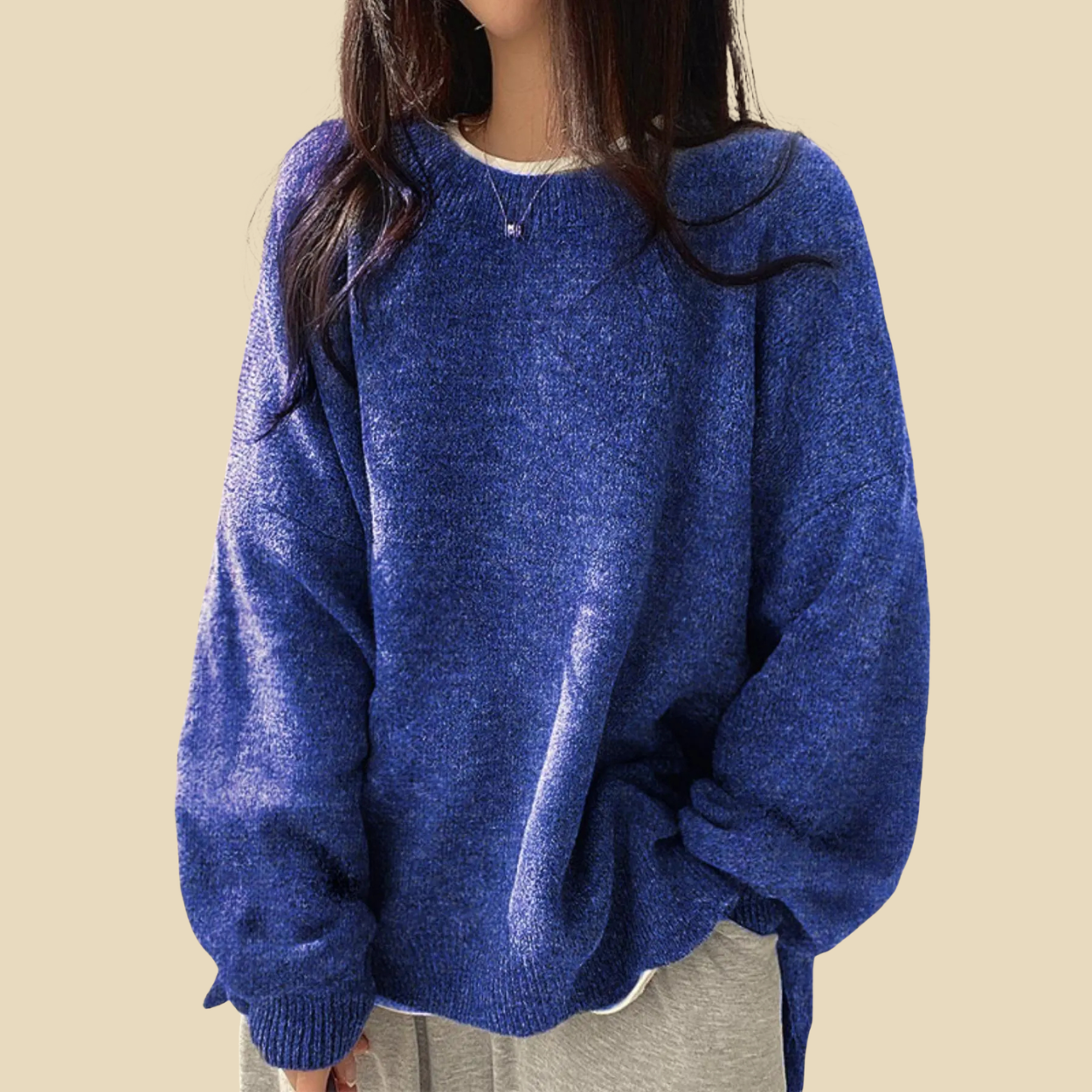 Casual Long Sleeve Pullover Sweaters For Women