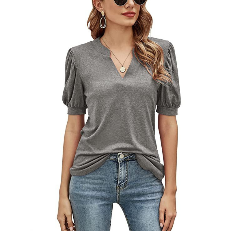 Puffed Sleeves Blouse-My Comfy Blouse
