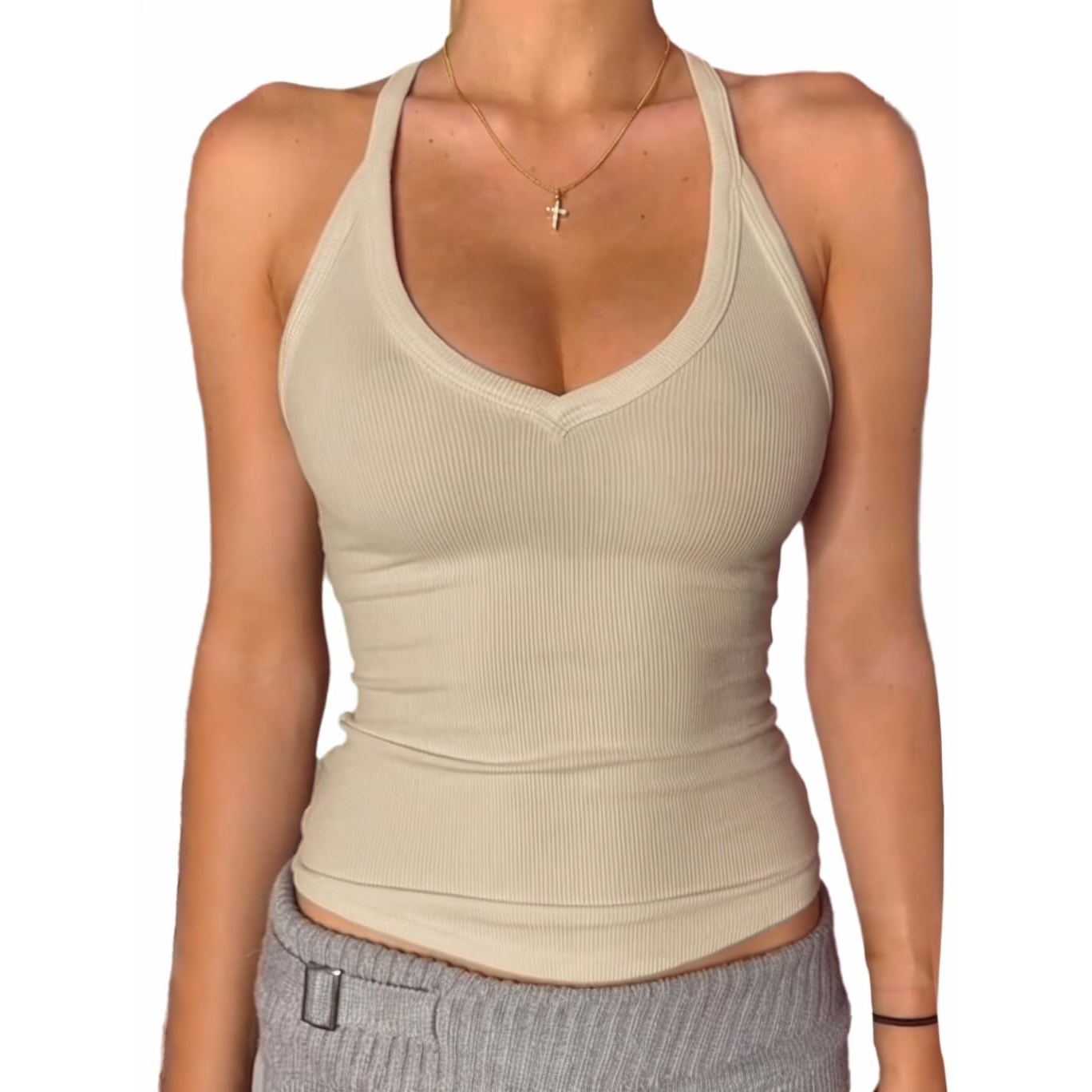 Fitted Basic Cami Tank Top For Women