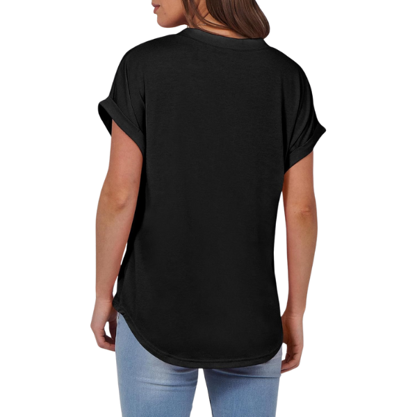 Womens Short Sleeve Henley Tops V Neck Dressy Casual Blouses Summer Trendy Tee Shirts 2026 Vacation Fashion Clothes