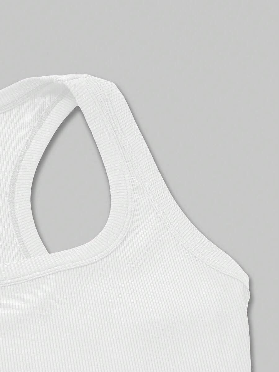 Floreya Square Neck Camisole Top For Women, Casual Slim Fit Sleeveless Crop Top, Versatile For Summer, Autumn & Spring White - White - View 5