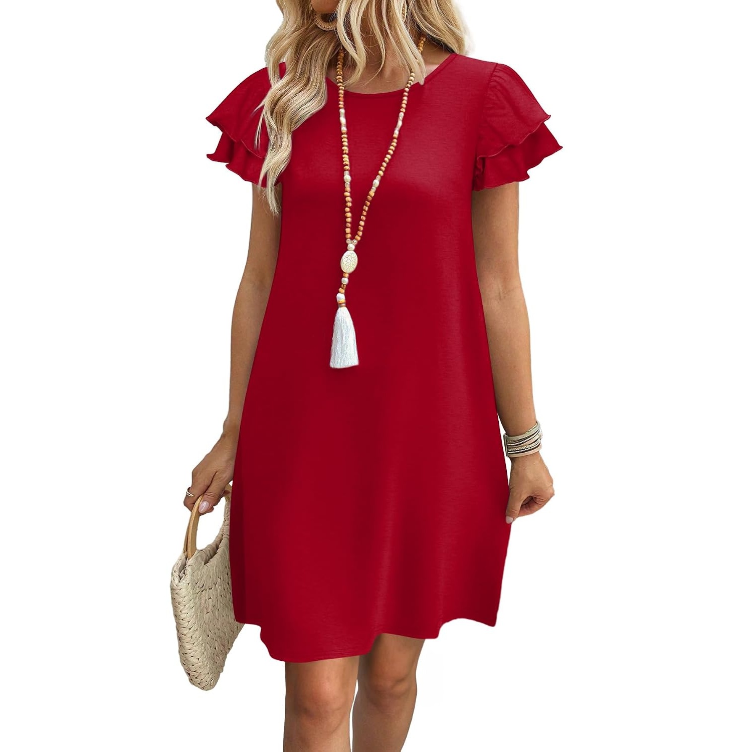 Ruffle Sleeve Loose Summer Swing Dress