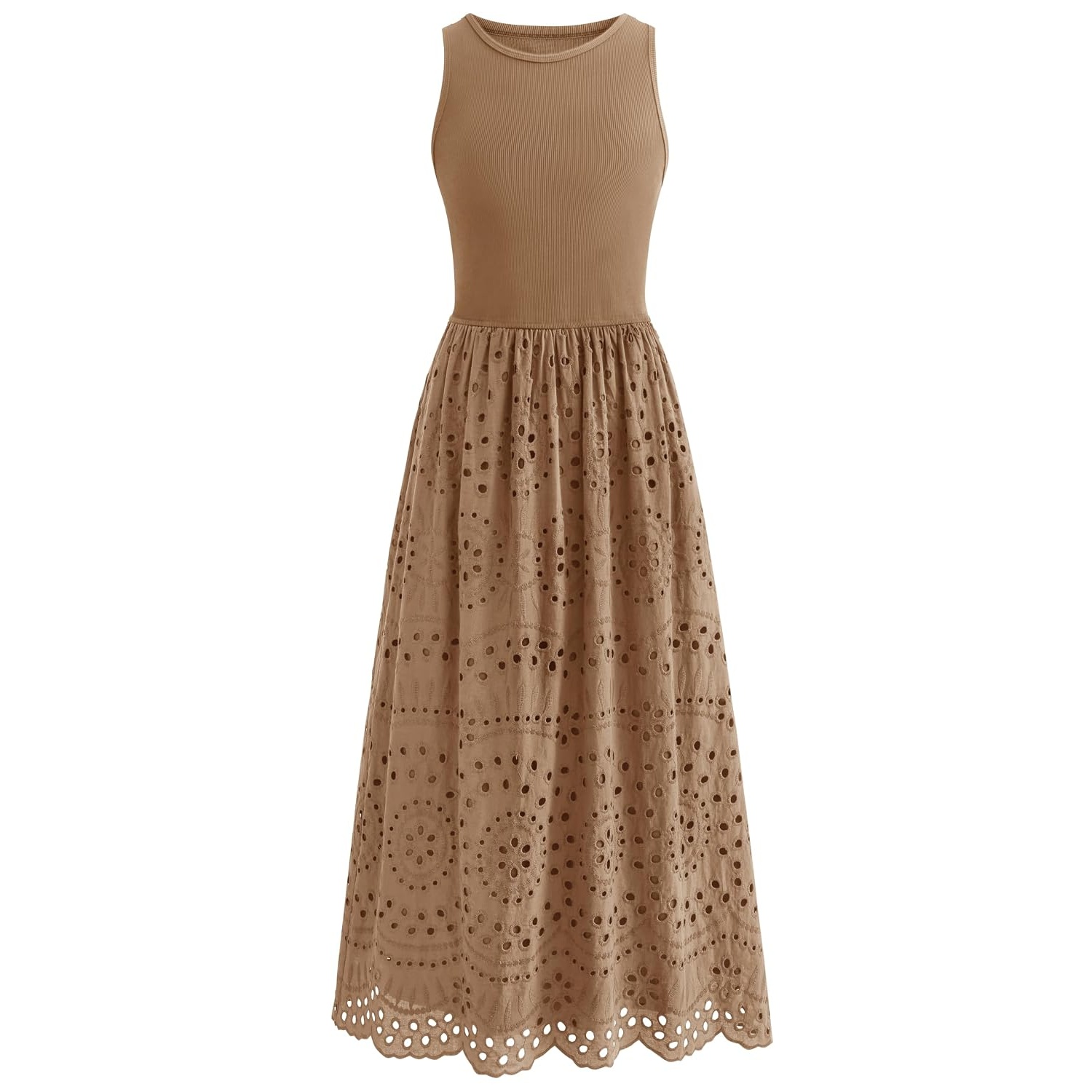 Casual Sleeveless Maxi Dress With Pockets