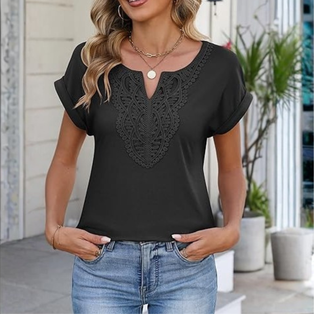 Vintage Inspired Smocked Blouse Casual Summer Wear For Women