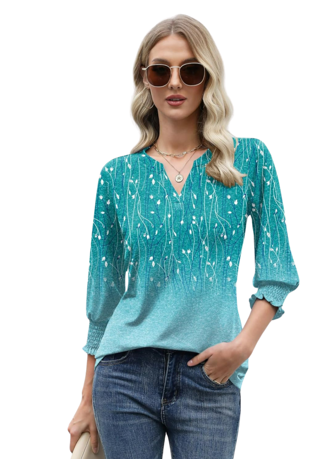Long Sleeve Summer Blouse With Floral Print For Casual Days-My Comfy Blouse
