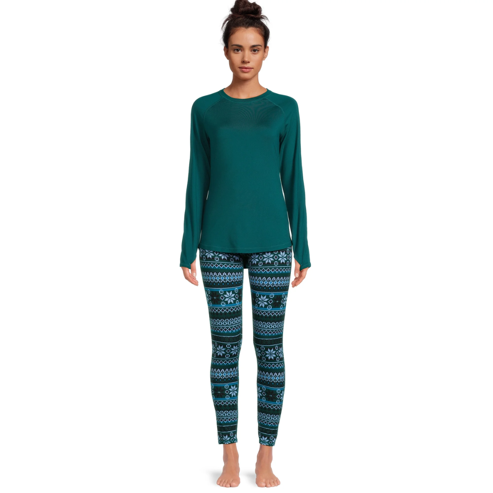 Thermal Knit Two Piece Set With Pullover Top And Leggings-My Comfy Blouse