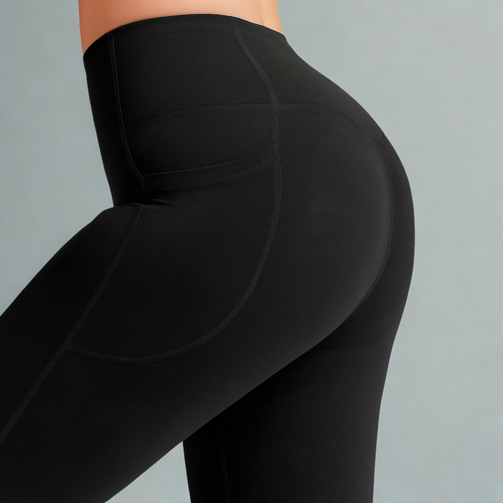 Butt Lifting Shaped Waistband And Side Pockets Leggings