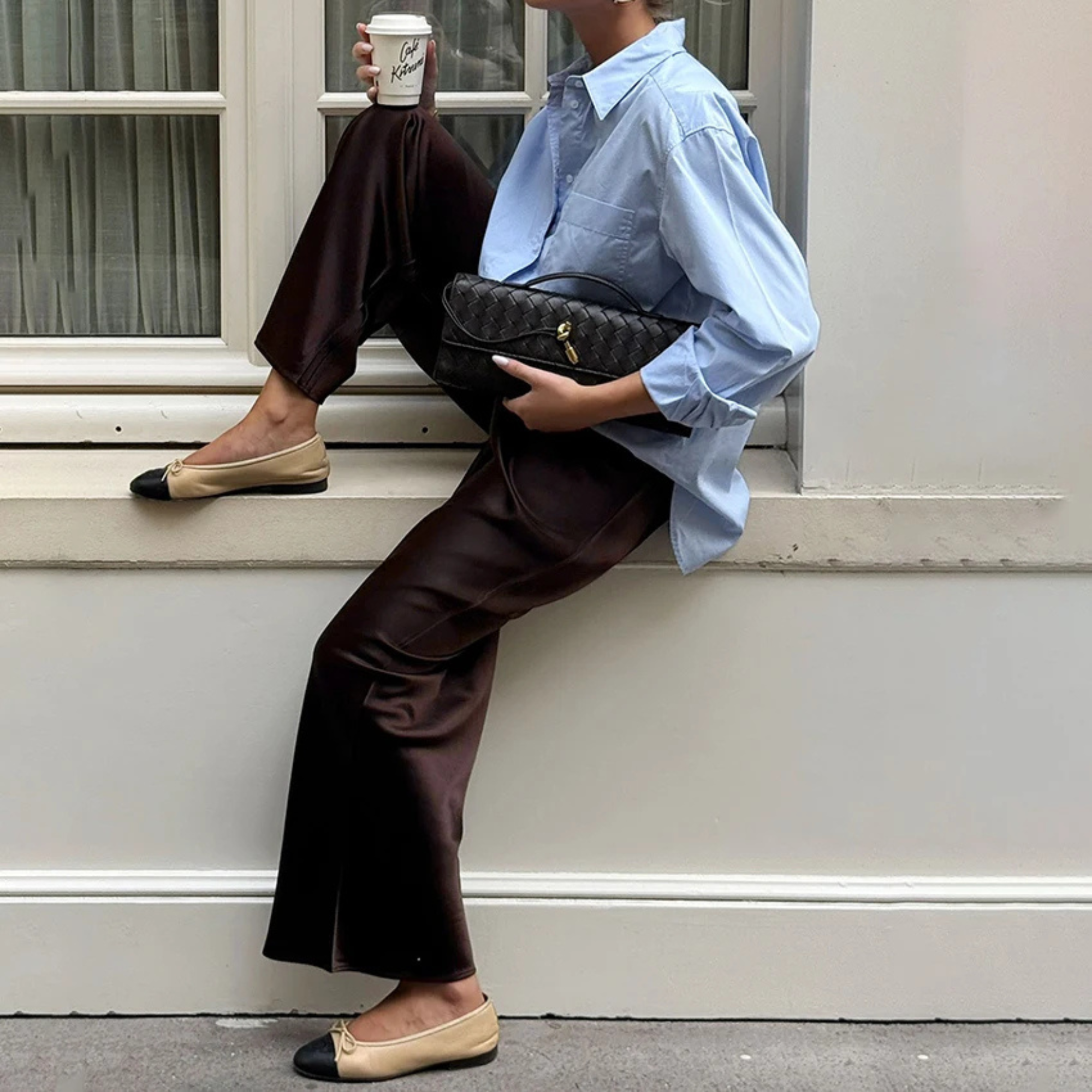 Wide Fit High Rise Long Pants For Women