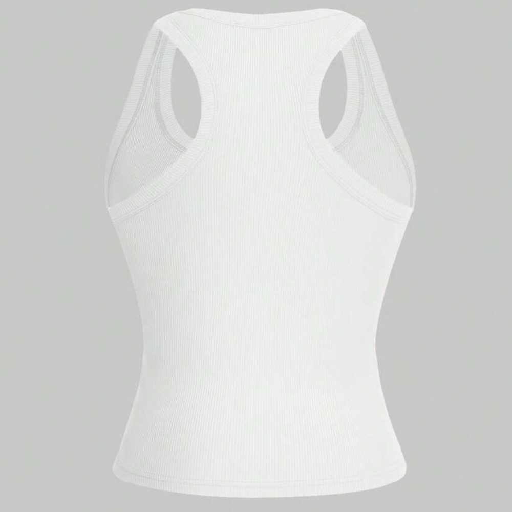 Casual Versatile Sleeveless Fit Square Crop Top For Women