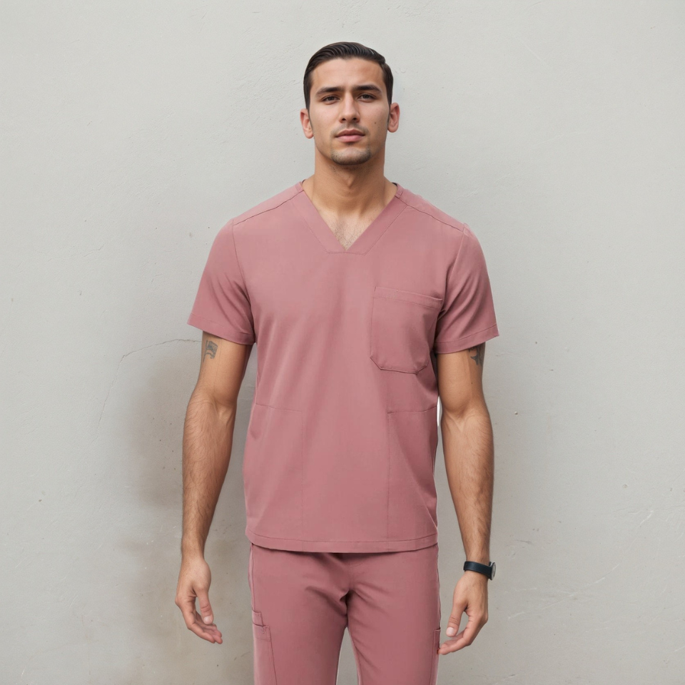 Men Three Pocket Scrub Top