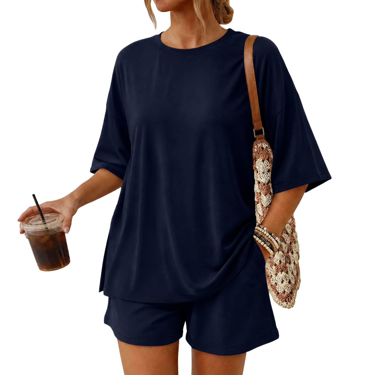 Casual Summer Lounge Set With Pockets For Women