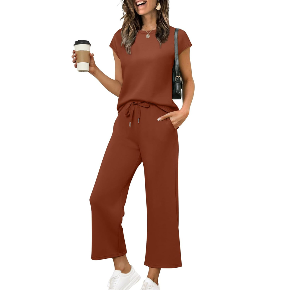 Two Piece Summer Vacation Lounge Matching Set Outfit