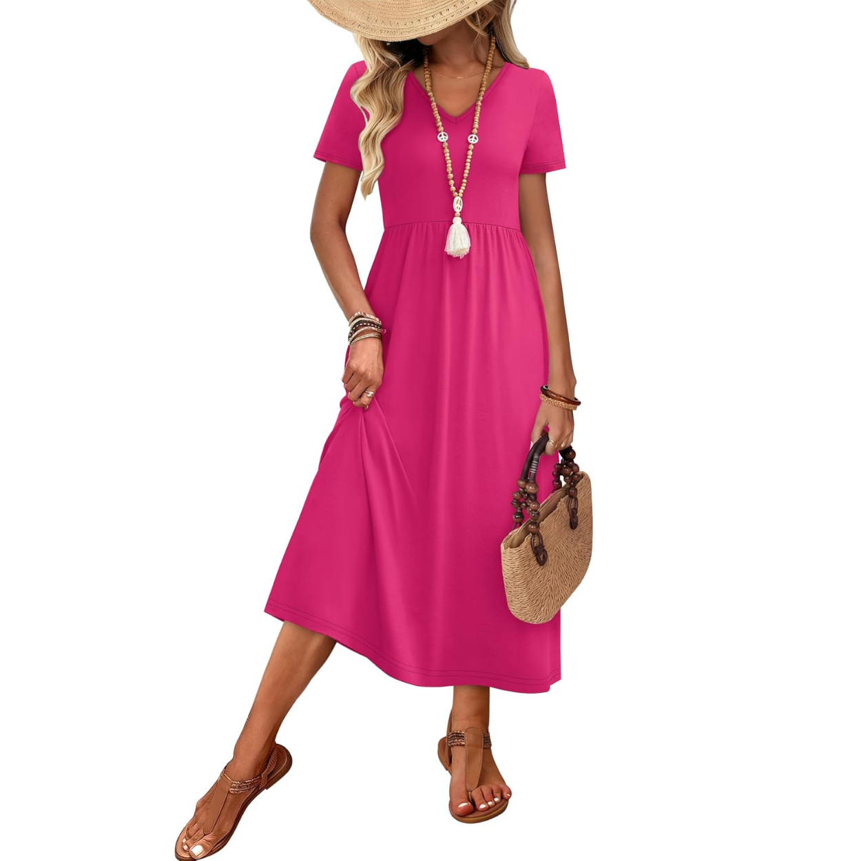 Casual Flowy Summer Beach Aline Dresses For Women