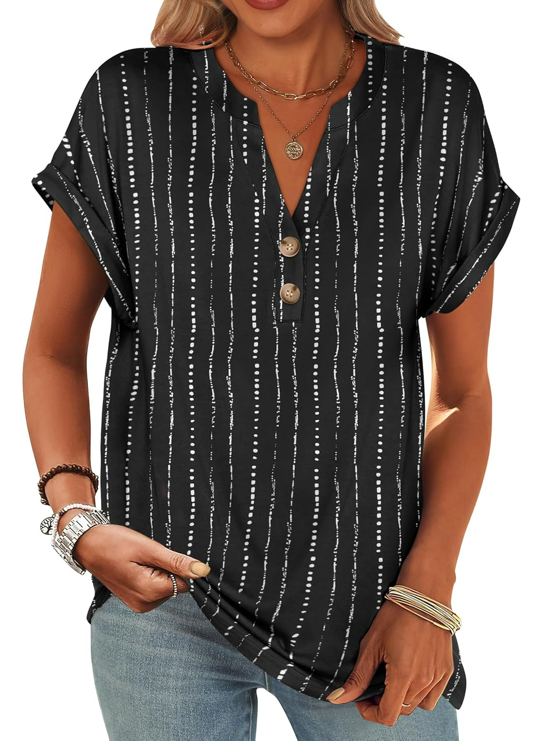 Casual Short Sleeve Loose Fit Summer Tops-My Comfy Blouse