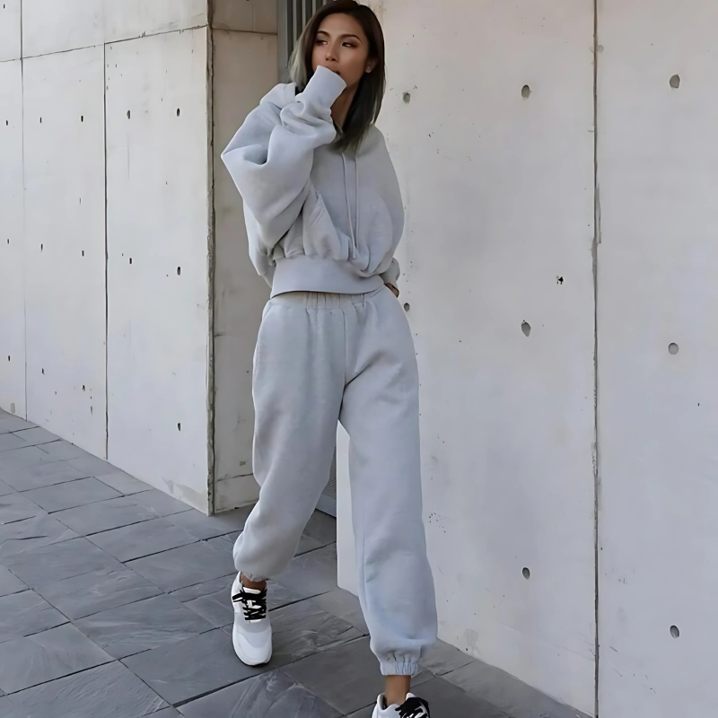 Two Piece Hooded Tracksuit Set-My Comfy Blouse