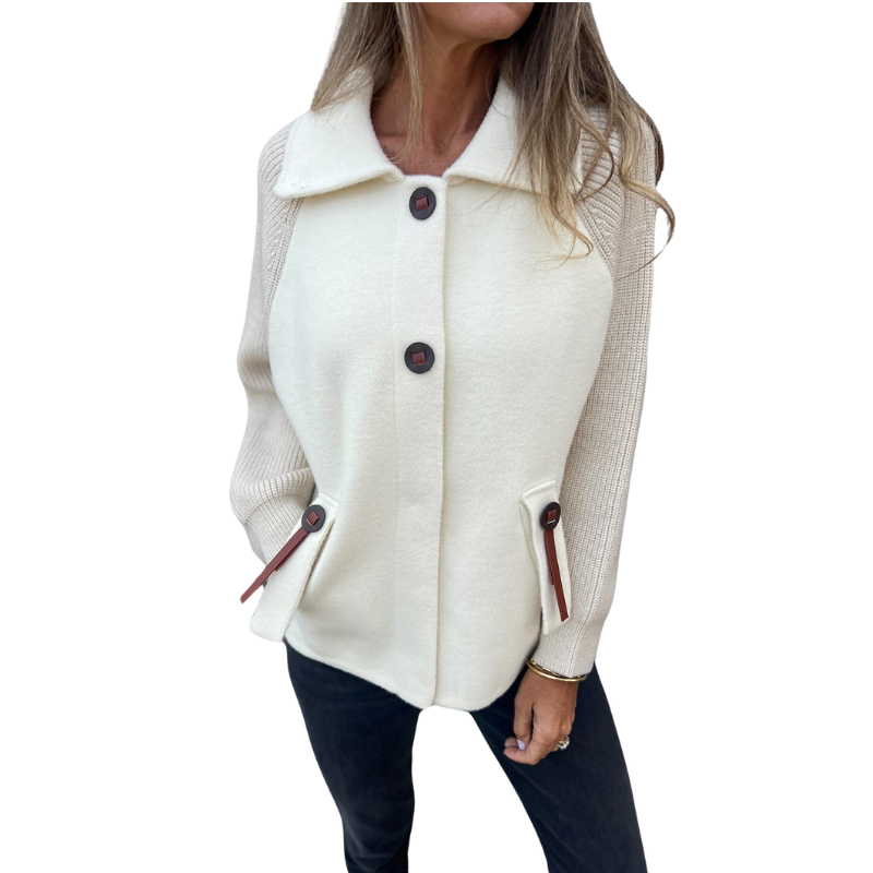 Buttoned Front Casual Knit Jacket-My Comfy Blouse