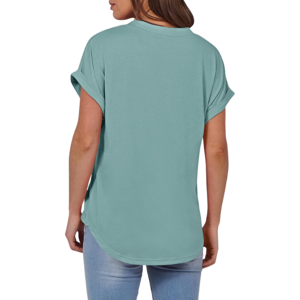 Womens Short Sleeve Henley Tops V Neck Dressy Casual Blouses Summer Trendy Tee Shirts 2026 Vacation Fashion Clothes