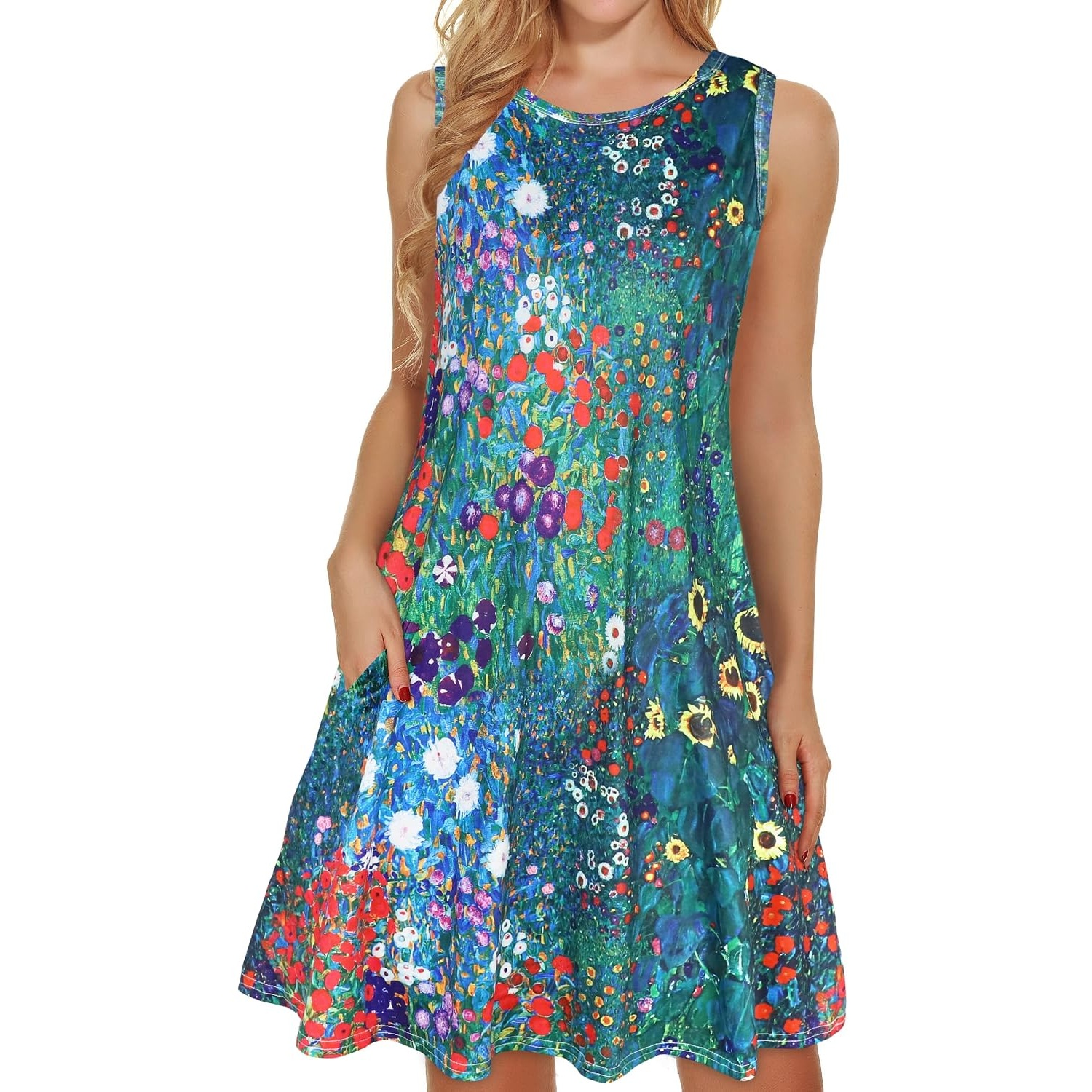 Casual Loose Fit Beach Dress With Pockets For Women